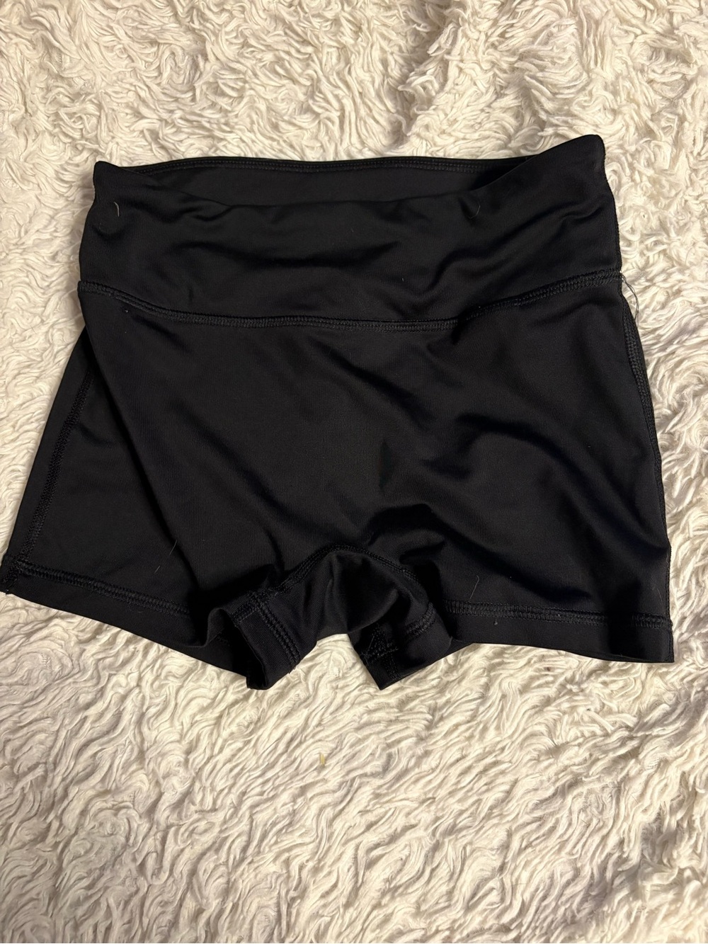 Black High-Waist Womens Athletic Shorts